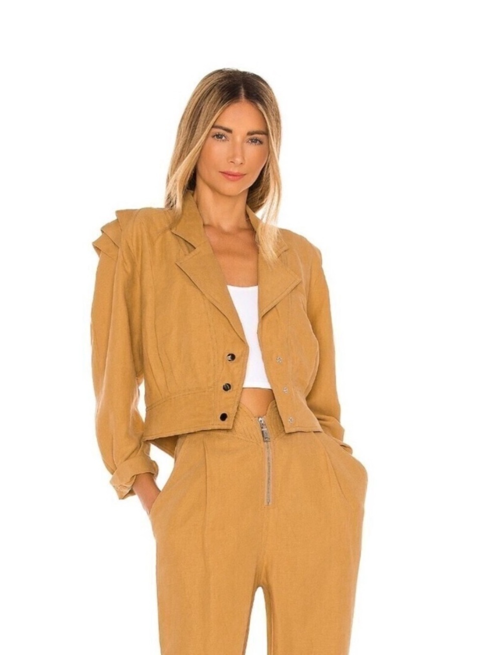 Rare Divine Heritage Blazer Linen Blend in Driftwood Color